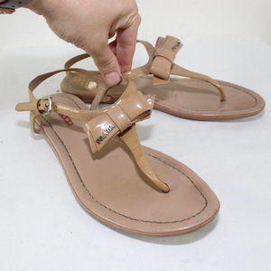 Prada Beige Bow Sandals